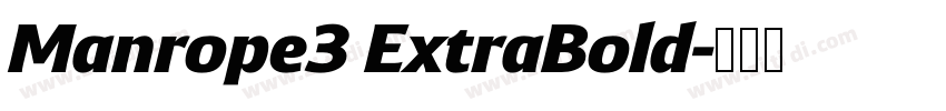 Manrope3 ExtraBold字体转换